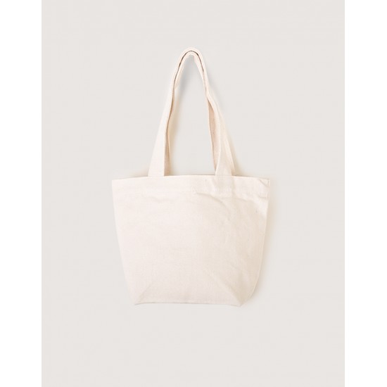 Promotional mini Canvas Tote Bags w/Gusset long handle- Mustard  (L30xH20xD10cm)